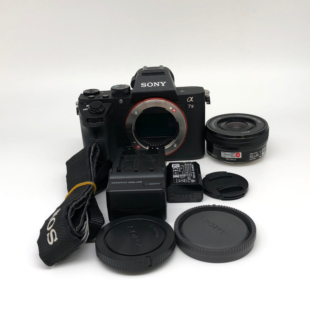 Used Sony Alpha A7 II Mirrorless Camera Kit with Sony E PZ 16-50mm f/3.5-5.6 OSS Lens (APS-C), Black