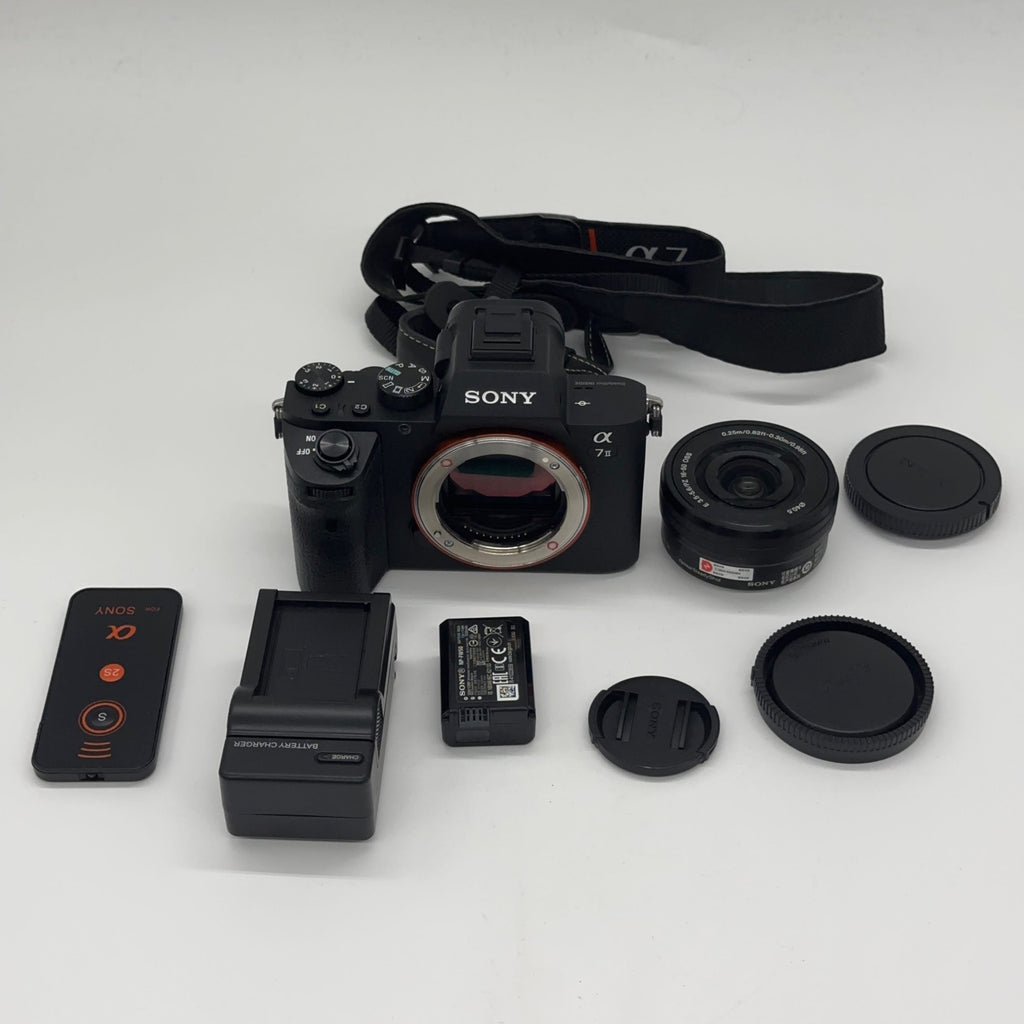 Used Sony Alpha A7 II Mirrorless Camera Kit with Sony E PZ 16-50mm f/3.5-5.6 OSS Lens (APS-C), Black