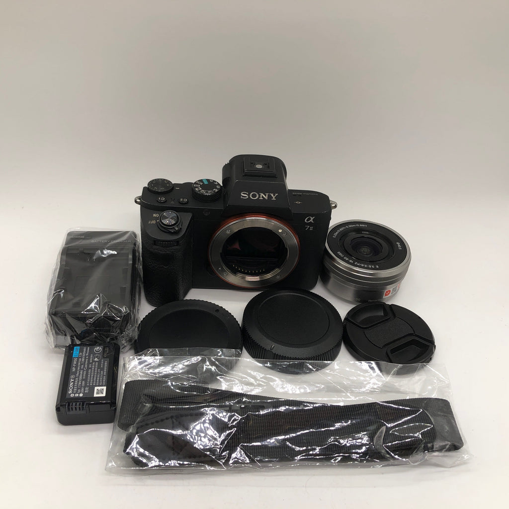Used Sony Alpha A7 II Mirrorless Camera Kit with Sony E PZ 16-50mm f/3.5-5.6 OSS Lens (APS-C), Black