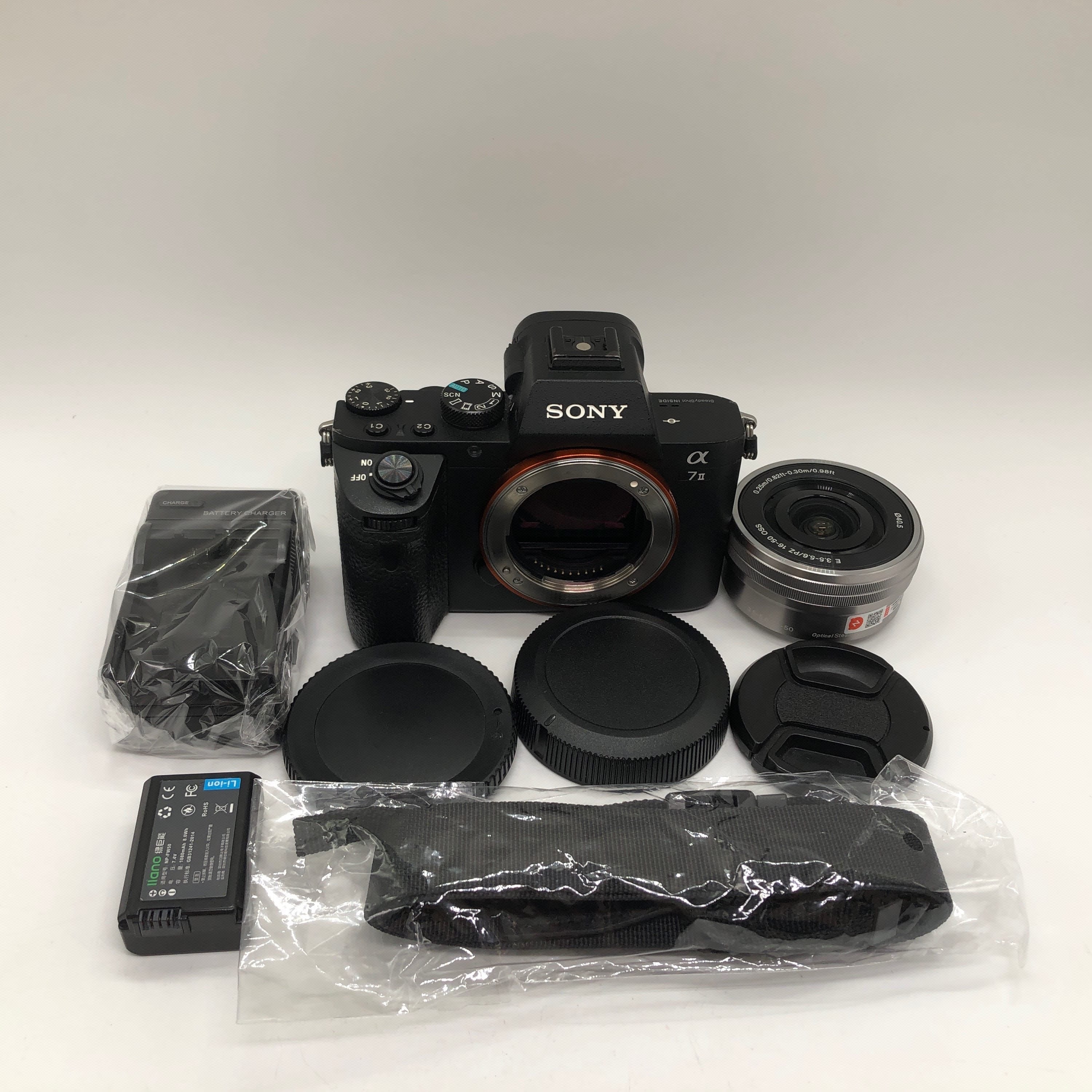 Used Sony Alpha A7 II Mirrorless Camera Kit with Sony E PZ 16-50mm f/3.5-5.6 OSS Lens (APS-C), Black